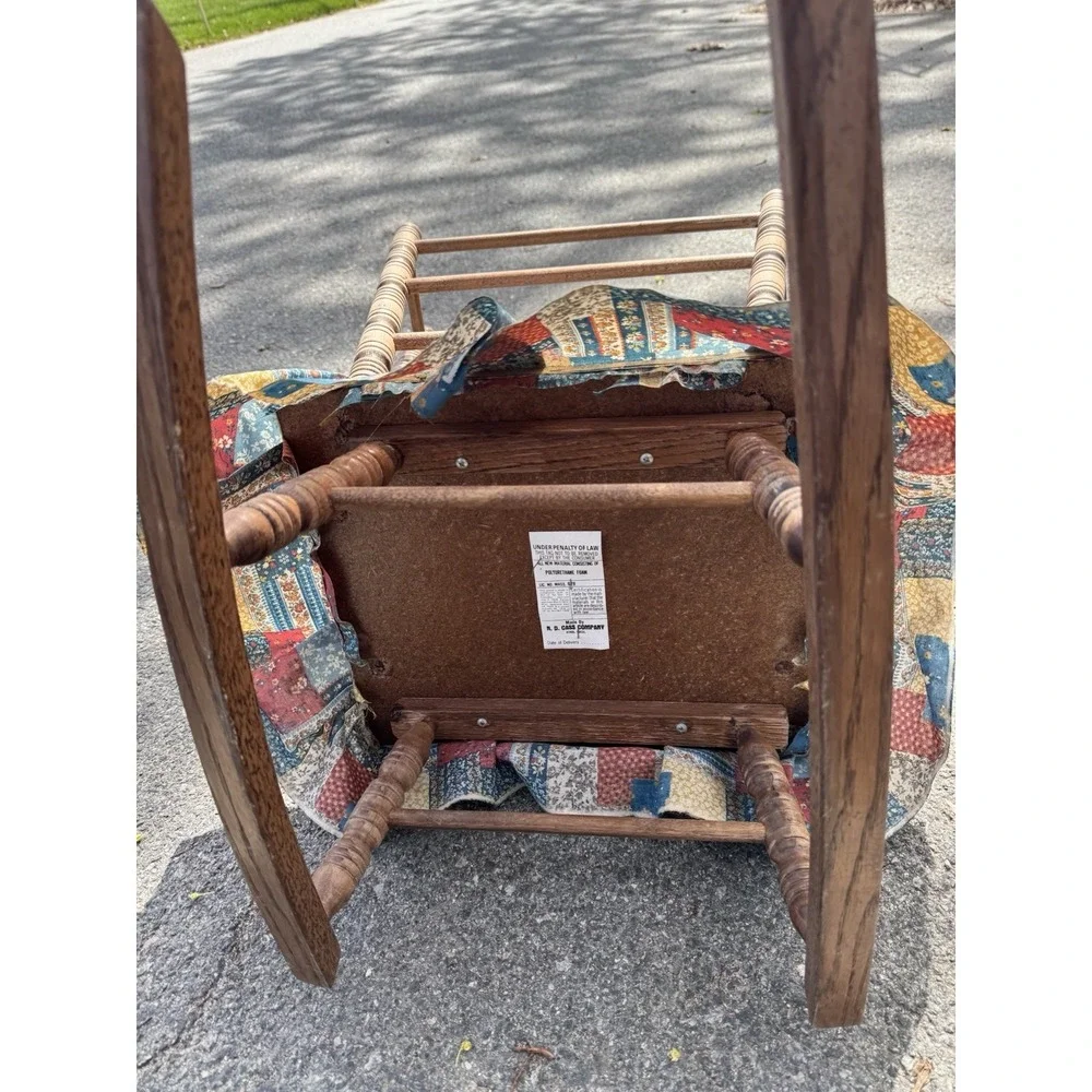 Charming vintage‎ N D Class Company wooden Spindle Back Kids Rocking chair Cabin